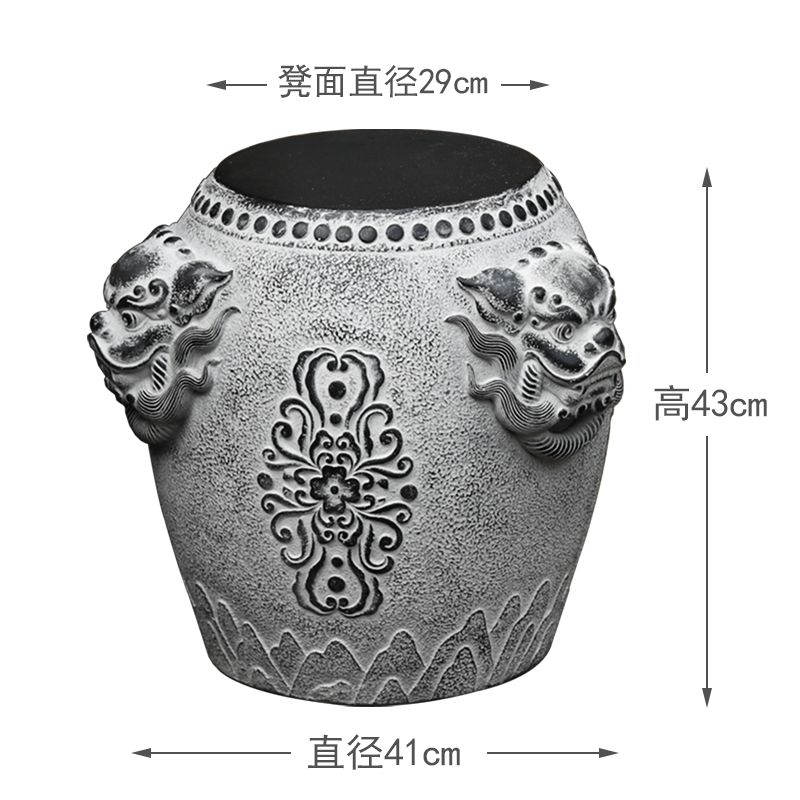 仿石方门墩老旧人造石墩子底座庭z院户外门口石台石鼓摆件石凳单