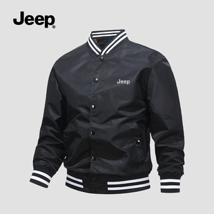 JEEP/吉普美式复古棒球服外套男款春秋款休闲百搭宽松大码夹克
