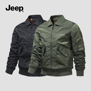 JEEP/吉普美式复古飞行员夹克男款秋冬款休闲百搭宽松大码外套男