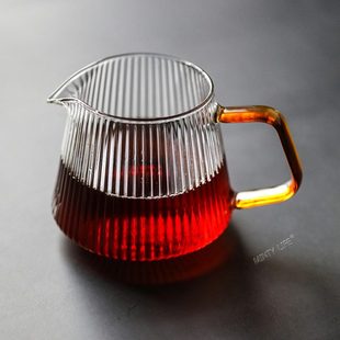 玻璃分享壶 手冲咖啡壶竖纹家用煮咖啡器具冷萃滴漏式