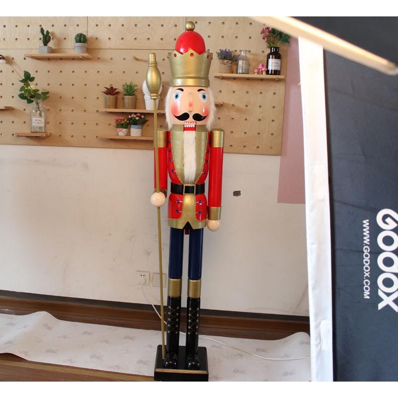 1.8米大型酒吧KTV圣诞装饰大摆件18G0cm胡桃夹子士兵国王吧台木偶