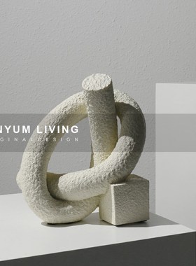 简约现代家居电视柜o几何创意桌面摆件售楼处样板房间软装饰品摆