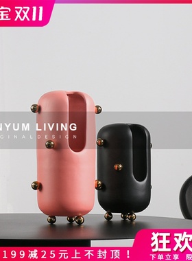 简约现代轻奢艺术抽象几何摆件软装饰品K样板房间家居玄关柜摆设