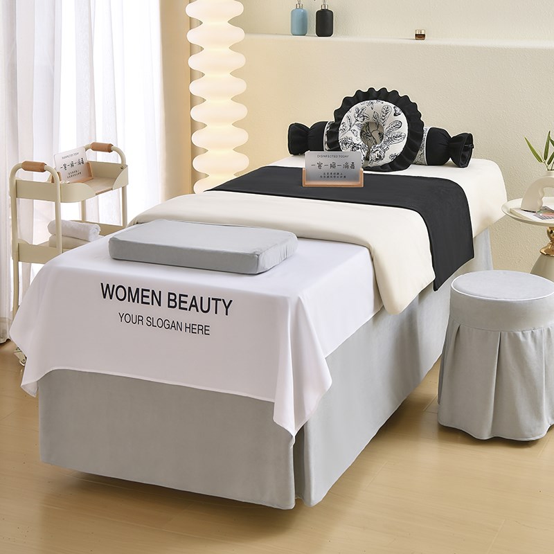新款美容床罩四件套四季通用高档轻奢理疗床套美S容院推拿按摩专
