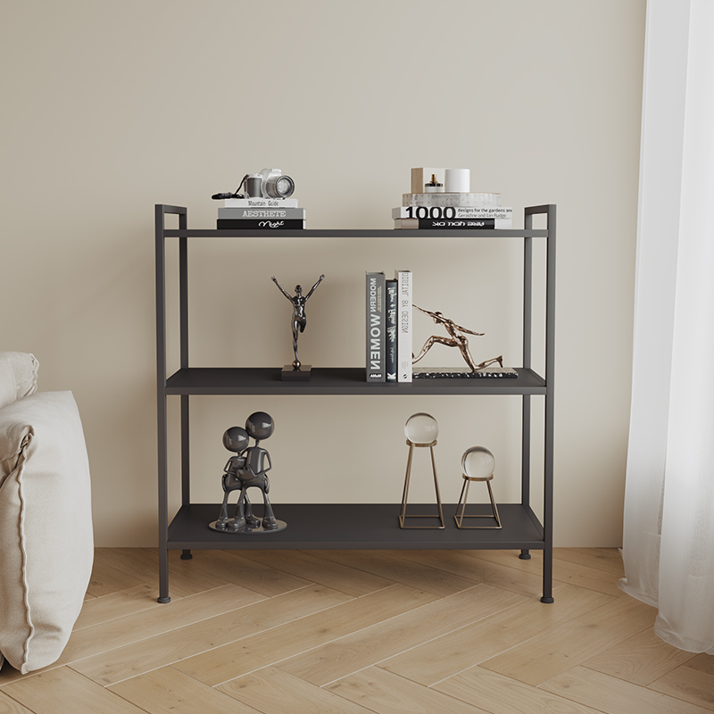 铁艺书架客厅沙发隔板置物架北欧简约落地多层玄关收纳架墙角架子
