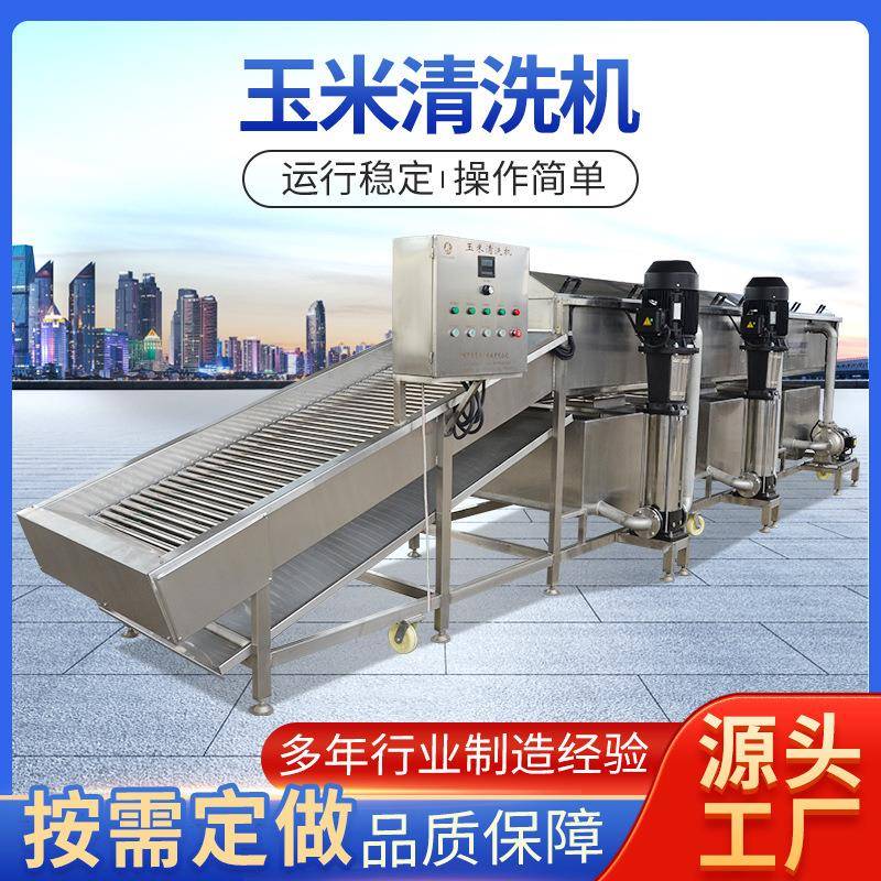 玉米清洗机商用大型果蔬清洗机玉米加工设备高压喷淋玉米去须