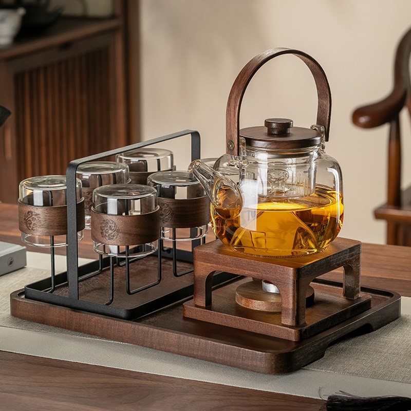 玻璃水果花茶壶茶杯套装蜡烛加热泡茶煮茶炉养生壶下午茶茶具