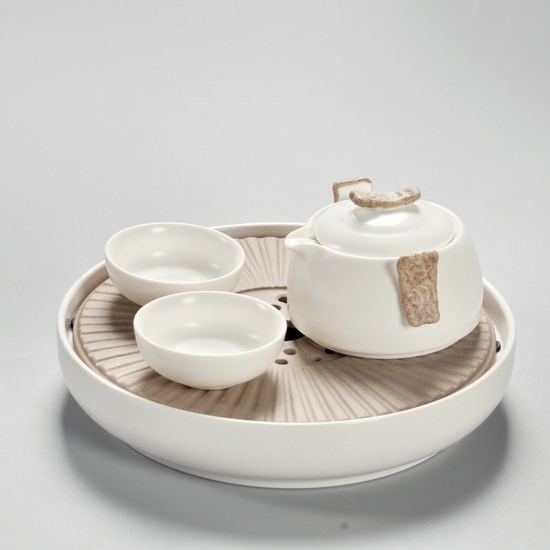 聚合陶瓷功夫茶具便携旅行快客杯小茶盘套装日式简约家用茶壶茶杯