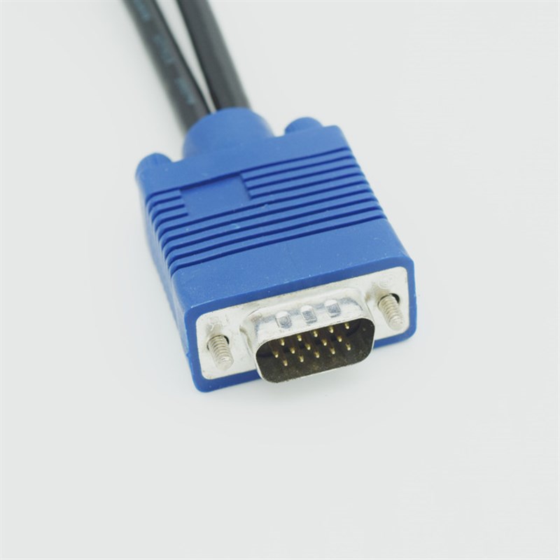 vga 一分二 电脑连接线 高清分屏器 vga一拖二分配器分频器 1分2