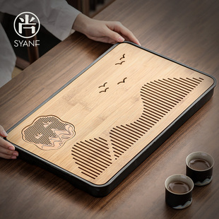茶海客厅茶盘竹.制储水茶盘 小茶台家用茶托盘高档干泡台2024新款