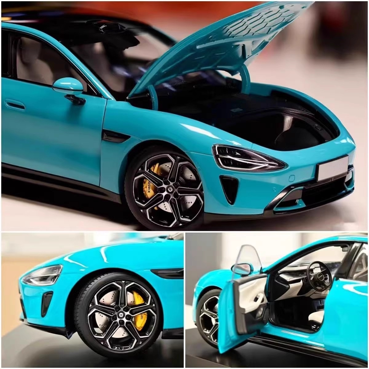 su7ultra小汽车模型赛道米版苏七yu7全开门合金车身玩具摆件礼物