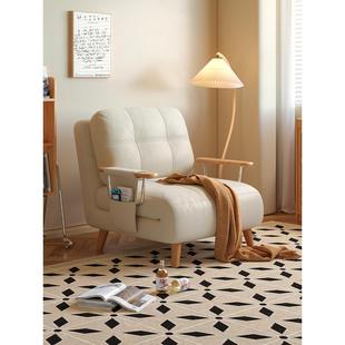 木宫匠家居芬迪沙发床实木单人小户型折叠伸缩沙发床两用2025新款