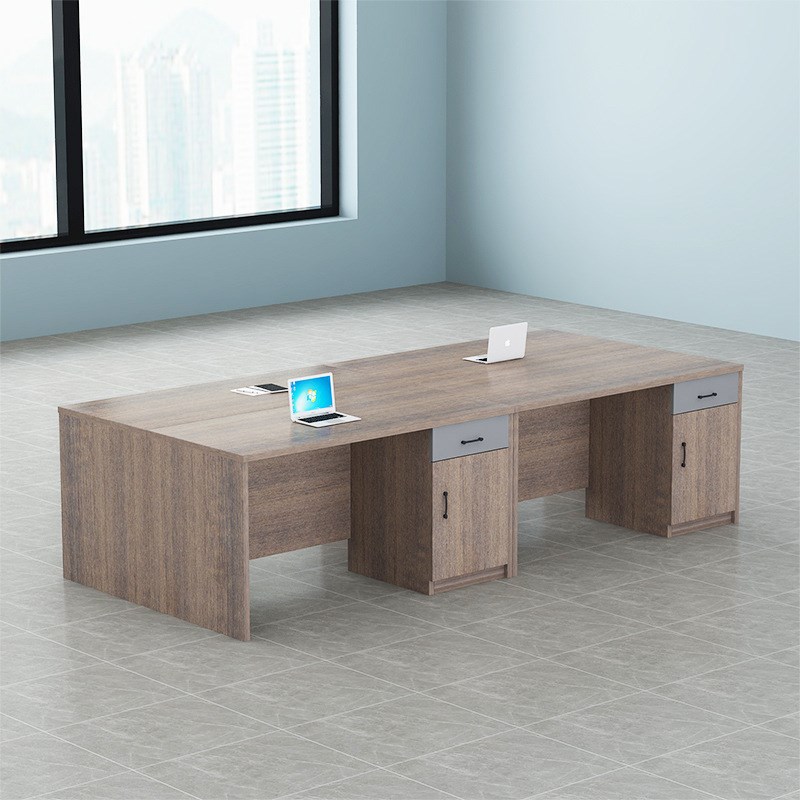 简约现代办公桌办公室单人工作台电脑桌家用台式书桌职员桌椅组合