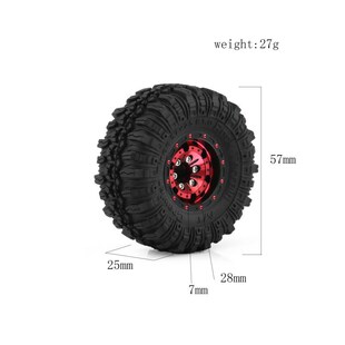 1/18 TRX4M路虎烈马1.0英寸轮胎轮毂 攀爬车铝合金轮毂 SCX24 FMS