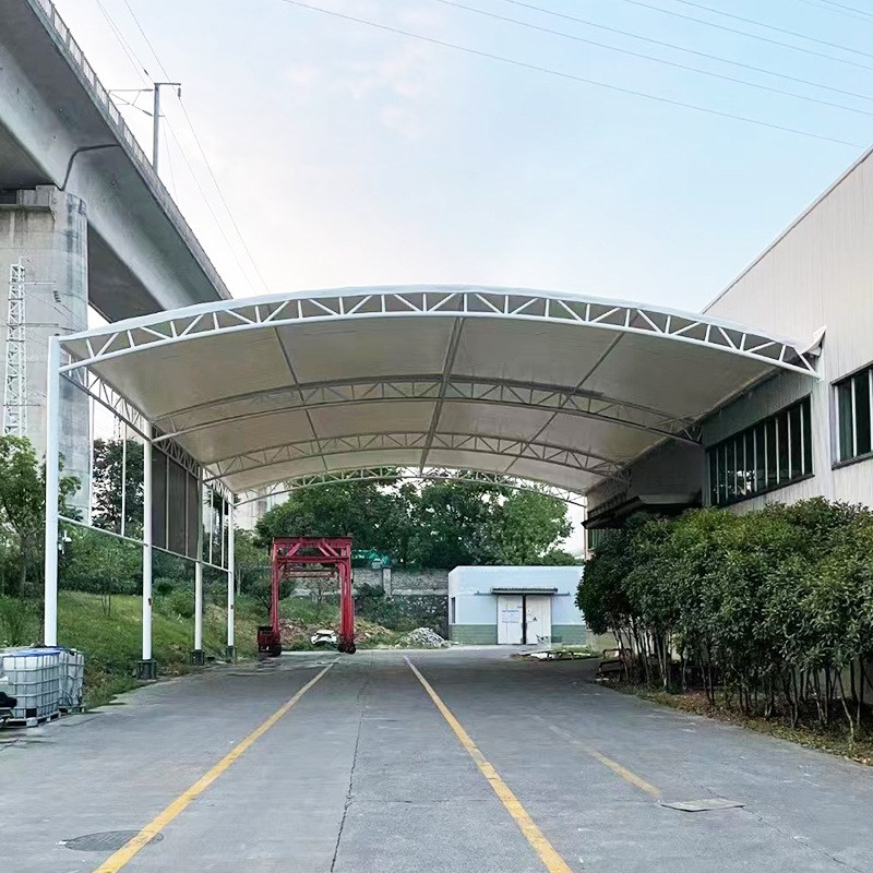 设计安装厂房膜结构遮阳棚车间门头张拉膜雨蓬工厂仓库卸货区顶棚