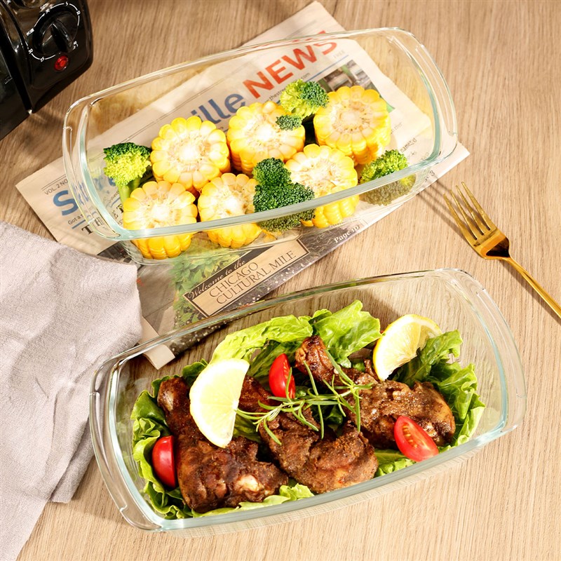 微波炉烤箱耐热玻璃烤盘面包蛋糕蒸糕模具家用长方形烘焙工具