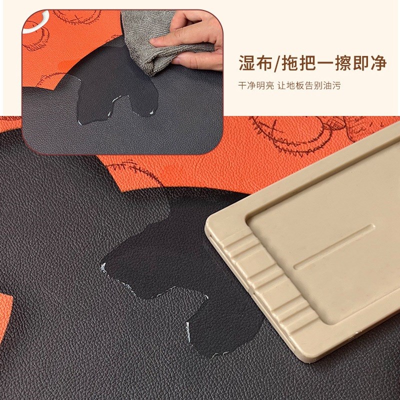 入户门地垫PVC可擦免洗可裁剪地垫玄关进门垫家用皮革防滑脚垫子