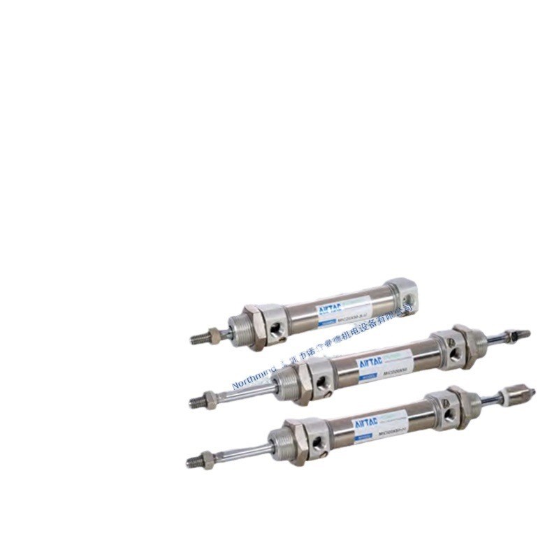 亚德客不锈钢迷你气缸圆尾型复动笔形气缸附磁石MI32X650-S-CM-TC