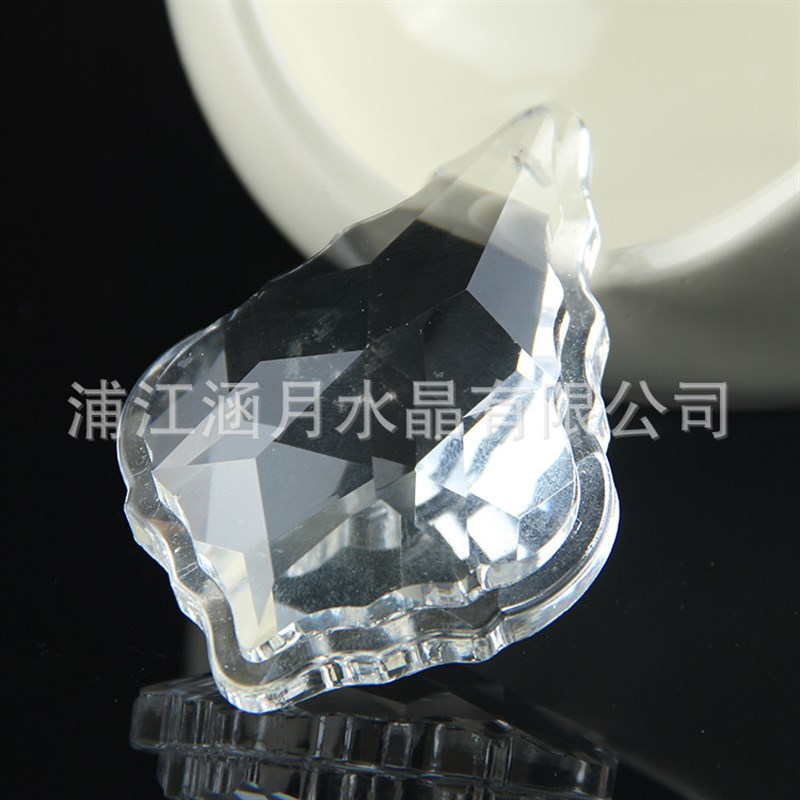 直销多款式50#双面枫叶欧式机磨灯饰水晶挂件水晶珠帘散帘散珠