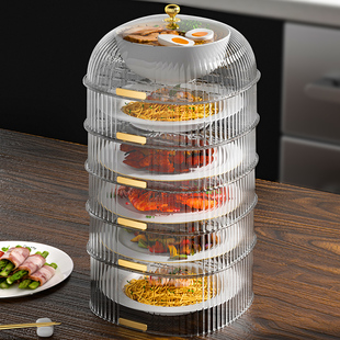 网红饭桌盖菜罩剩菜剩饭收纳餐桌防尘 保温菜罩家用神器2022新v款