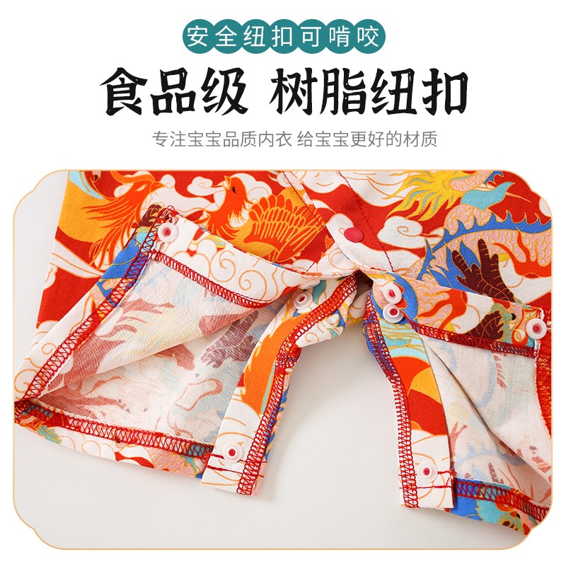 ergobag婴儿衣服红色短袖连体衣男女童宝宝2025年周岁爬服夏季薄