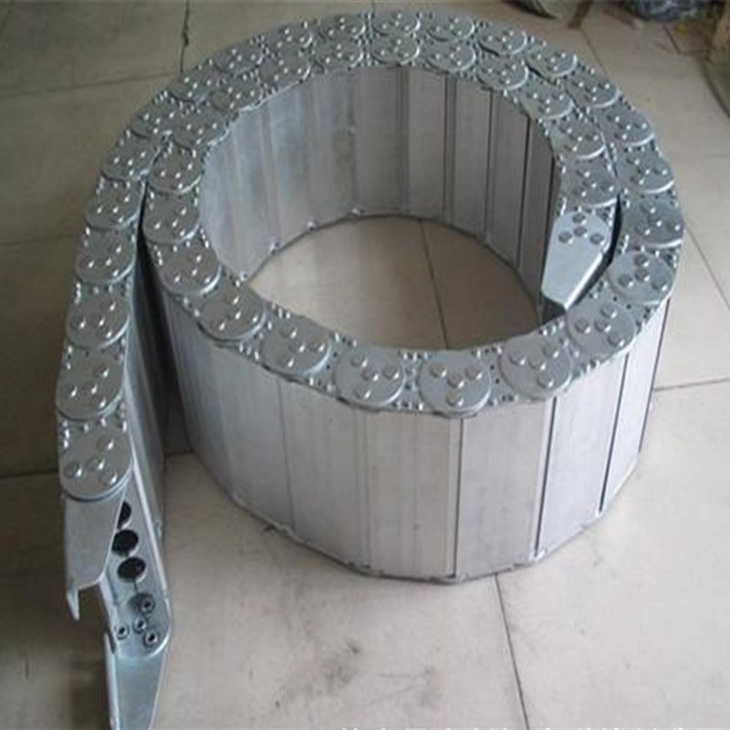 宁波TL钢铝钢制拖链 镀锌金属坦克链304不锈钢坦克链 全封闭拖链