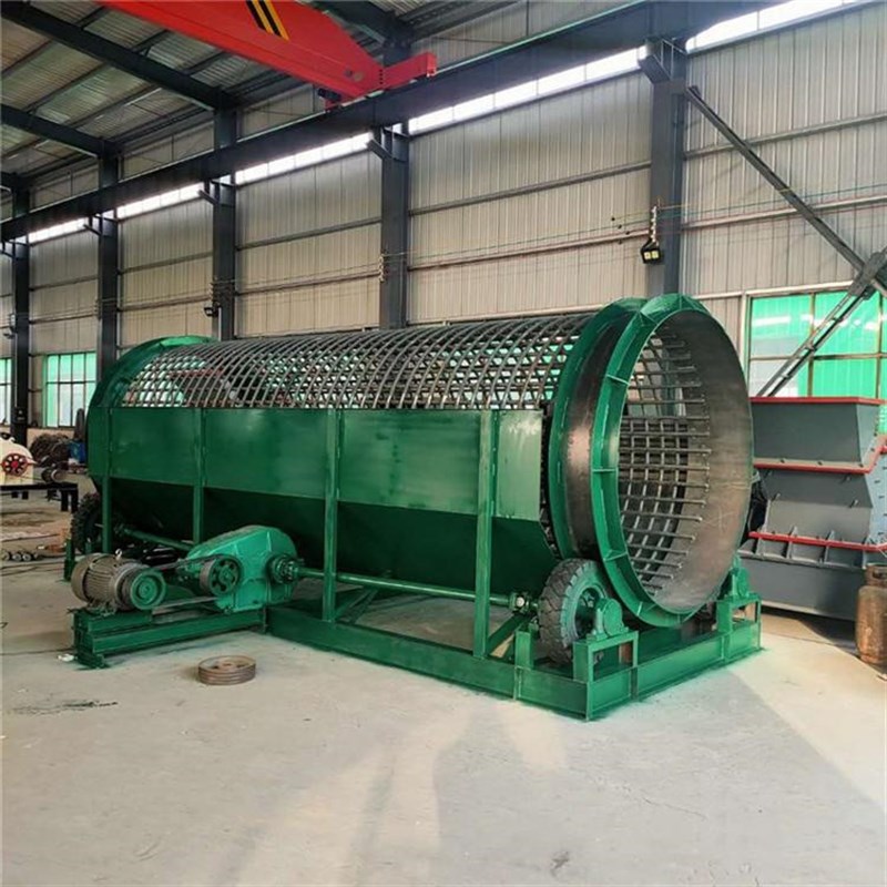 广东全自动筛沙一体机圆桶式无轴滚动筛 沙场商用移动滚筒筛砂机