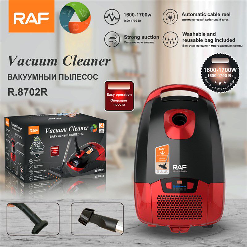RAF欧规智能显示强力家用吸尘器吸尘卧式便携式吸尘机R.8702 3.5L