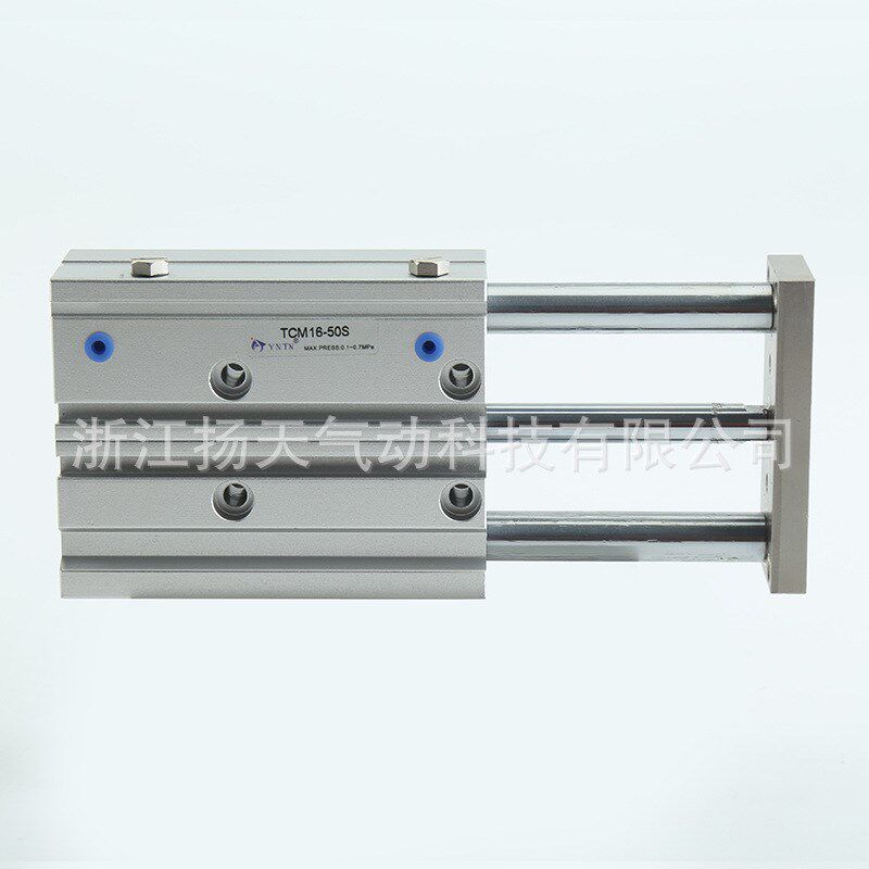三轴三杆气缸TCM16X10/20/30/40/50/75/100/125S滚珠轴薄型带磁