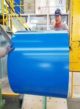 PVDF彩钢板海蓝色彩钢卷抗褪色彩涂规格齐颜色可定可零售