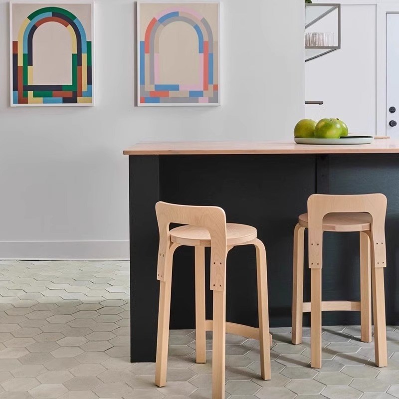 芬兰Artek High Chair K65系列平替长腿高脚椅吧椅设计感北欧风格