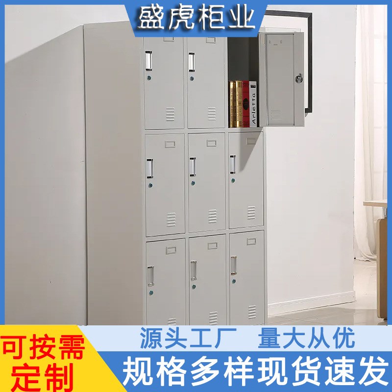 河北钢制多门更衣铁皮柜健身房浴室带锁储物柜员工换衣加厚置物柜