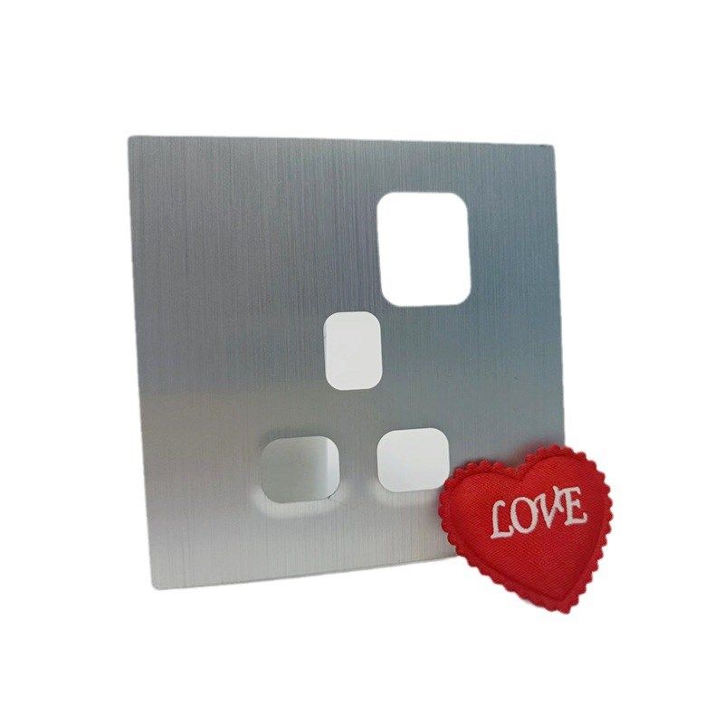 银色开关面板拉丝碎纹氧化铝电脑电器铝单板金属质感防锈拉丝铝板