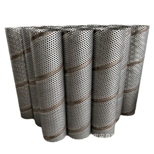 不锈钢螺旋冲孔骨架MR2503 MR2504冲孔网管斜缝焊接多孔过滤网管