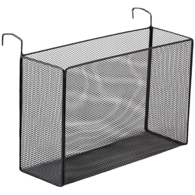 铁艺置物架办公室悬挂式文件资料收纳架办公桌面屏风隔板储物挂篮