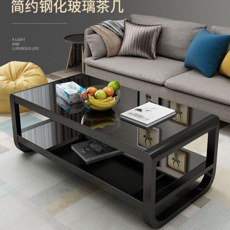 桌子长方形靠墙茶几茶桌小型家用双层客厅餐桌小户型饭桌子吃饭桌图片