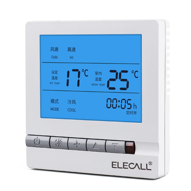 伊莱科EK8806FB-Y中央空调控制面板风机通用带遥控功能遥控器另购