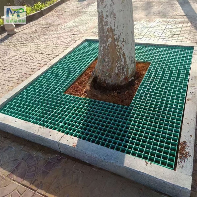 玻璃钢格栅树篦子园林绿化树池护树板树坑网格板树穴地网安装简便