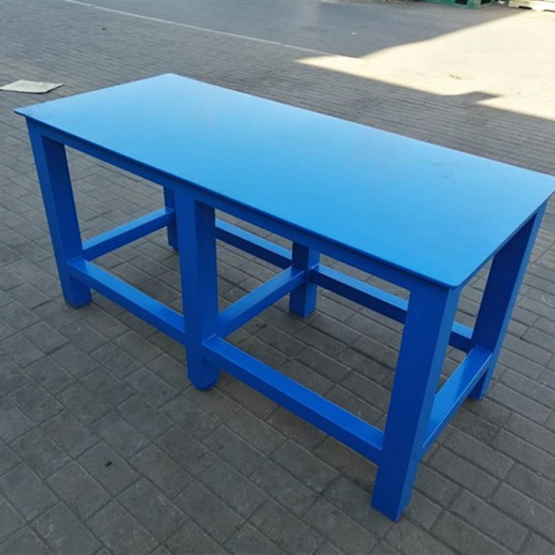 钳工操作台重型模具平台车间维修桌A3钢板工作台虎钳装配台飞模台