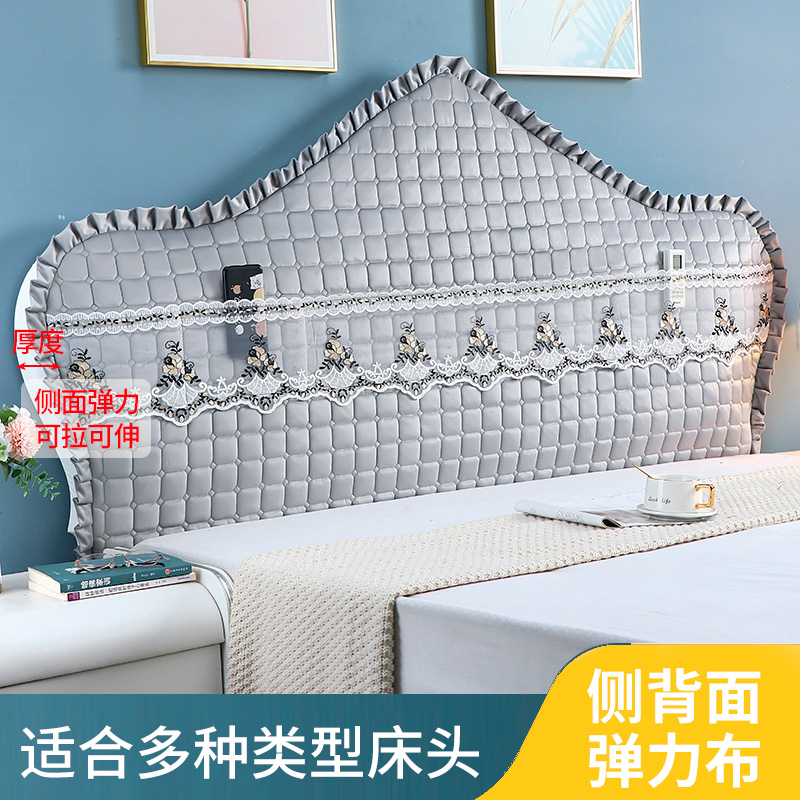 欧式床头套罩 弧形半圆异行 木床头 皮床头套罩 全包加厚2022新款