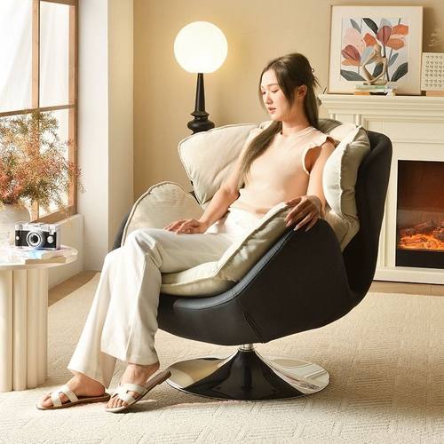 意式极简天鹅单人沙发椅