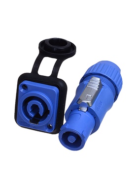 威浦防水WAC3FCA+WAC3MPA-1航空插头插座 蓝色顺时针显示屏磊福