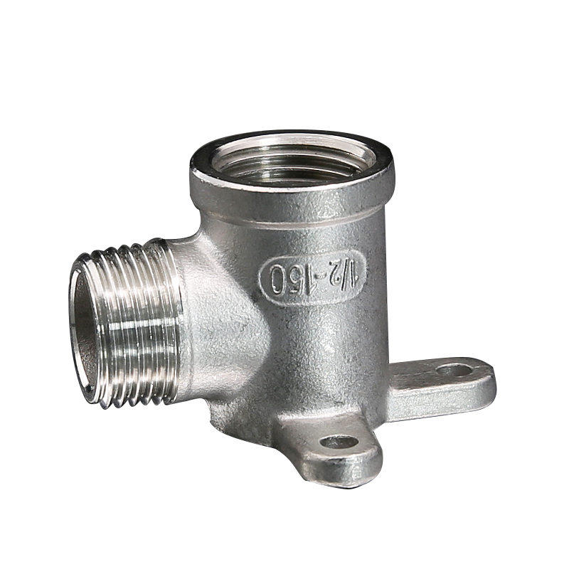 304饮水固定带座底座不锈钢w4分6分水龙头90度转接头配件弯头器管