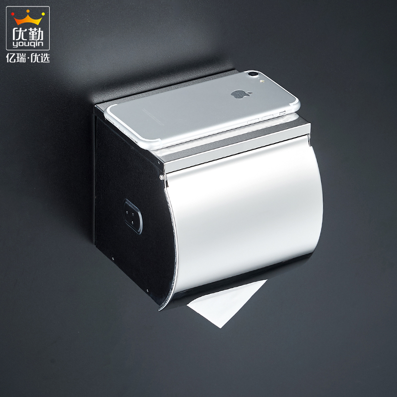 304不锈钢g纸巾盒免打孔卫生间厕纸盒架卫生手纸盒厕所纸巾卷纸架