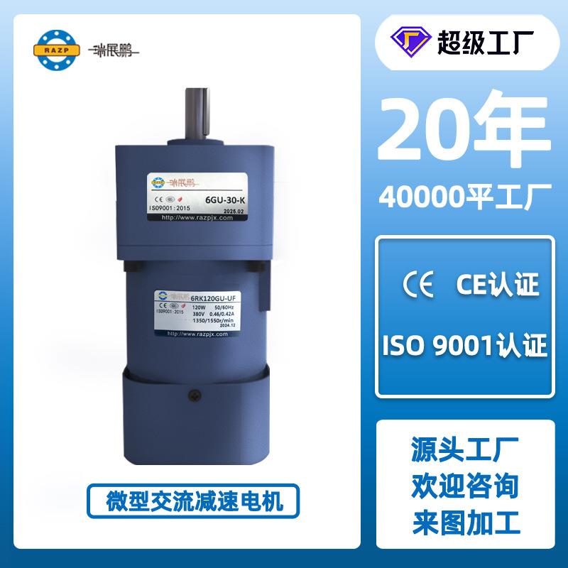 微型齿轮减速机6W-370W减速电机单相220V三相380精密调速异步马达