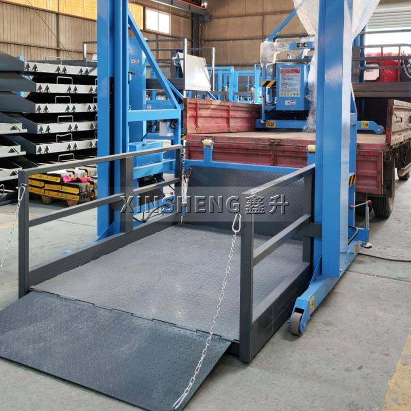 移动式装卸平台电动液压登车桥载重2-T-H1.7m托盘车装载进入货柜