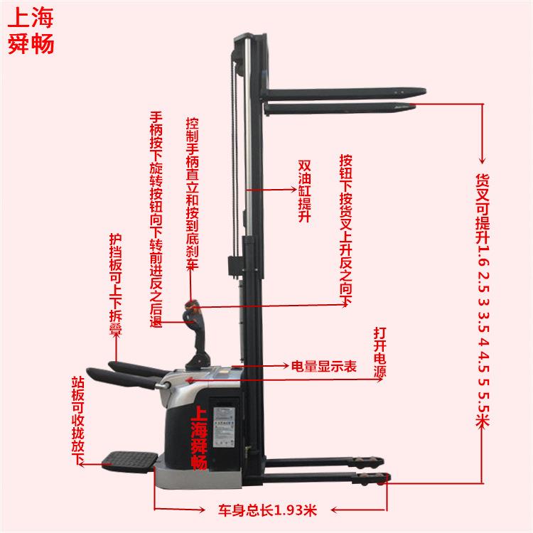 1.5吨4米全自动升降叉车充电式液压堆高车电动托盘装卸堆放车