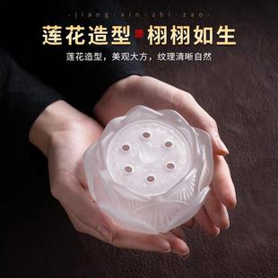 琉璃荷花莲花香炉灯家用室内香道茶道香熏炉线香盘香炉香篆炉用具