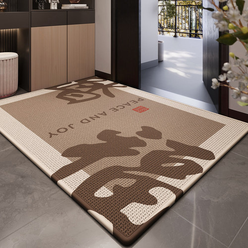 入户门地垫大门口防滑脚垫编织高级感玄关耐脏除尘免洗地毯可定制