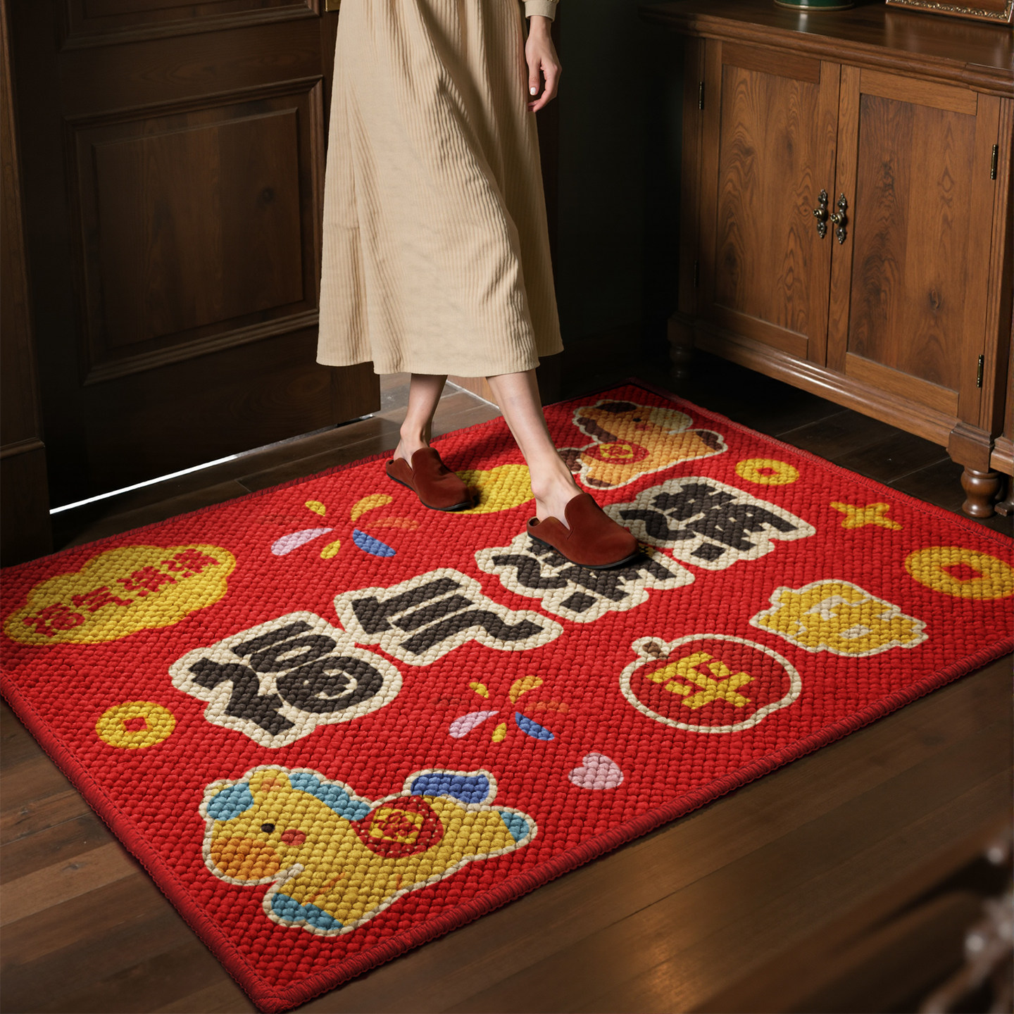 高级感玄关入户门地垫新款大门进门脚垫大颗粒新款防滑可定制地毯,居家布艺,入户地垫,淘宝优惠券,粉丝福利购,淘宝优惠卷